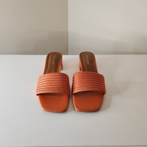 Marc Fisher Orange Slip On Sandal 8.5